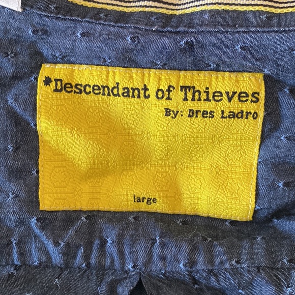 Descendant of Thieves by Dres Ladro Limited Batch Button Down Shirt - Picture 6 of 8